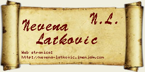 Nevena Latković vizit kartica